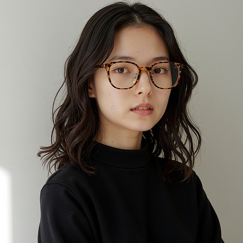 Lenskart Air LA Tortoise Full Rim Square left side