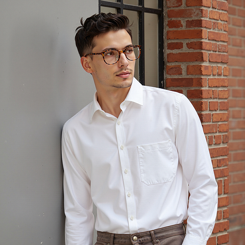 Lenskart Air LA Tortoise Full Rim Square left side