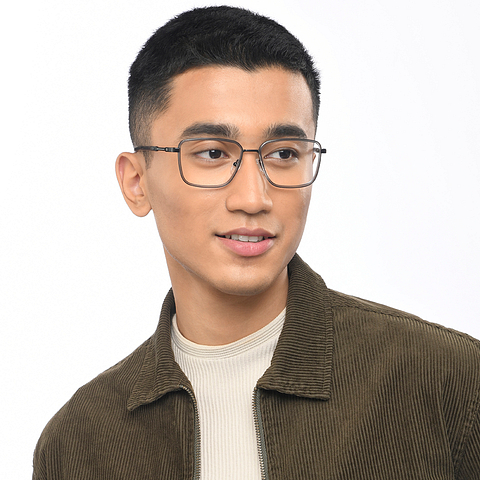Lenskart Studio Online Crystal Transparent Full Rim Square left side