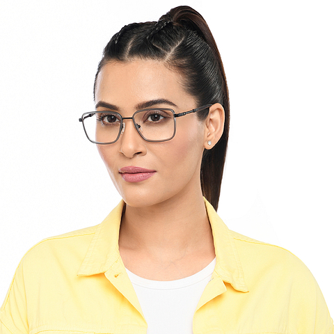 Lenskart Studio Online Crystal Transparent Full Rim Square left side