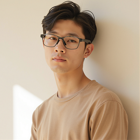 Lenskart Black Transparent Full Rim Rectangle left side