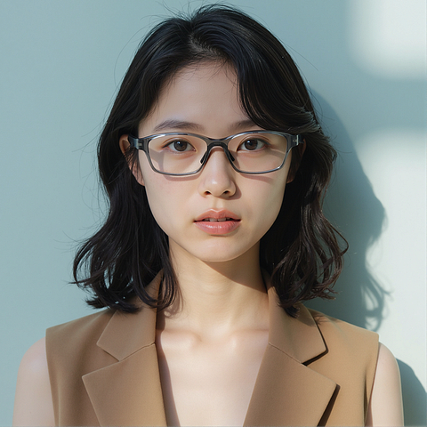 Lenskart Black Transparent Full Rim Rectangle left side