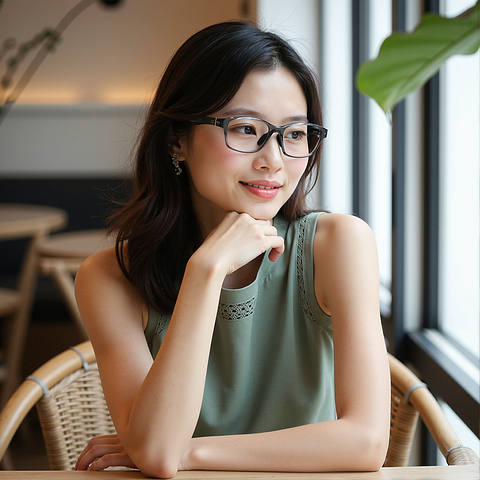 Lenskart Black Transparent Full Rim Rectangle right side