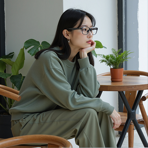 Lenskart Black Transparent Full Rim Rectangle left side