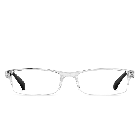 LENSKART BLU READERS Transparent Black Half Rim Rectangle LENSKART BLU READERS LP E13968 Only for 1 5 Prefitted Powers left side
