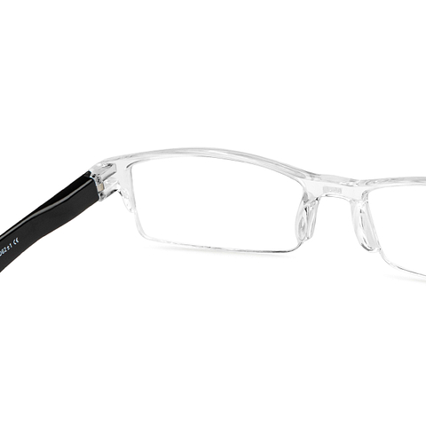 LENSKART BLU READERS Transparent Black Half Rim Rectangle LENSKART BLU READERS LP E13968 Only for 1 5 Prefitted Powers right side