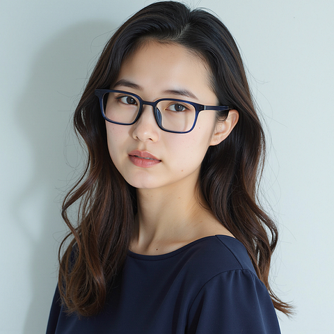 Lenskart Air Blue Transparent Full Rim Square right side