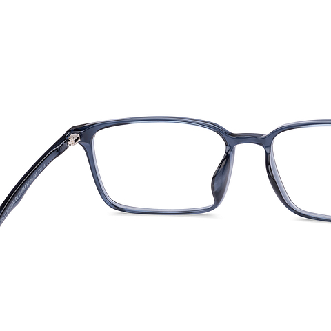 Lenskart Air Blue Transparent Full Rim Square right side
