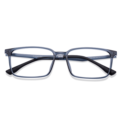 Lenskart Air Blue Transparent Full Rim Square left side