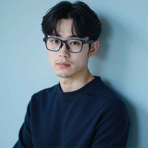 Lenskart Blue Transparent Full Rim Rectangle left side