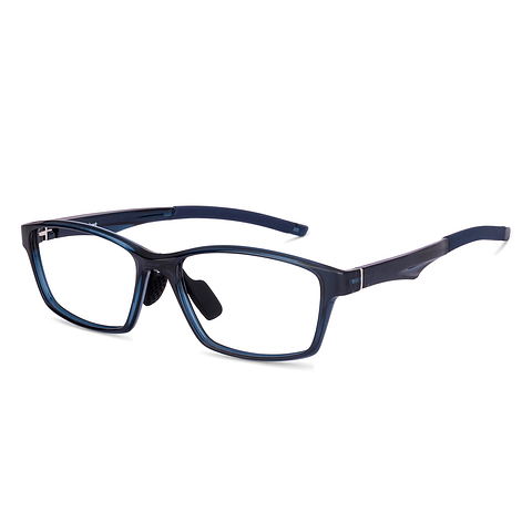 Lenskart Blue Transparent Full Rim Rectangle left side