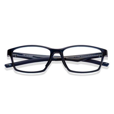 Lenskart Blue Transparent Full Rim Rectangle left side