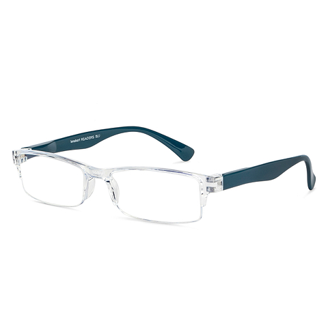 LENSKART BLU READERS Transparent Blue Half Rim Rectangle LENSKART BLU READERS LR E13968-C3-A Reading Eyeglass  Only For  2 Power right side