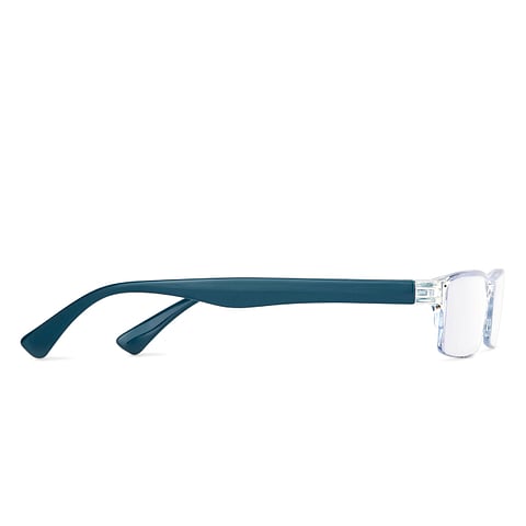 LENSKART BLU READERS Transparent Blue Half Rim Rectangle LENSKART BLU READERS LR E13968-C3-A Reading Eyeglass  Only For  2 Power left side