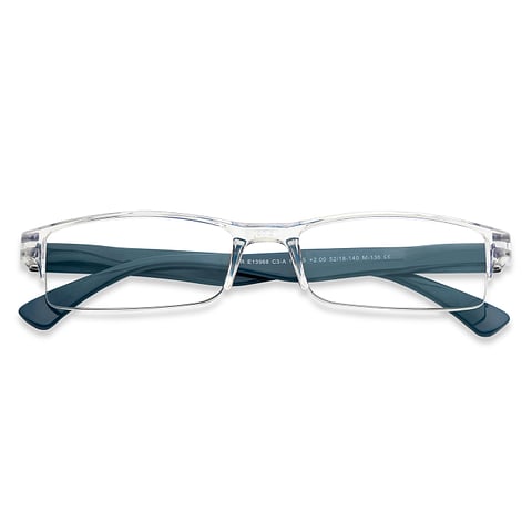 LENSKART BLU READERS Transparent Navy Blue Half Rim Rectangle LENSKART BLU READERS LR E13968 Only for 2 Prefitted Powers left side