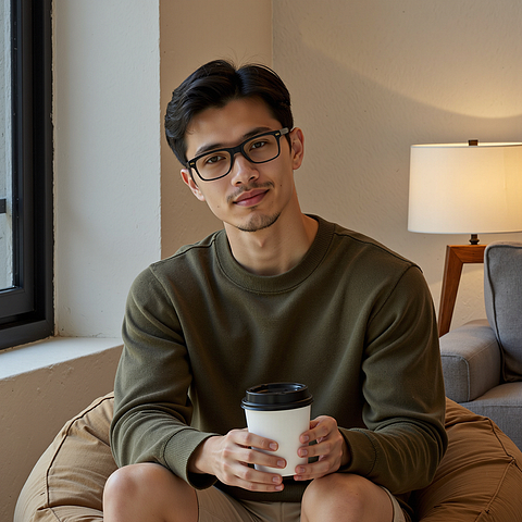 Lenskart Gray Transparent Full Rim Square right side