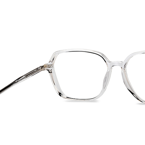 Lenskart Crystal Transparent Full Rim Geometric right side