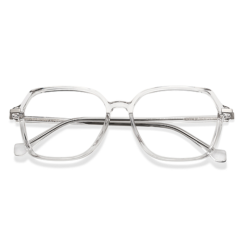 Lenskart Crystal Transparent Full Rim Geometric left side