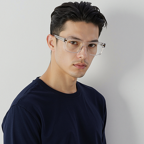Lenskart Crystal Transparent Full Rim Square left side