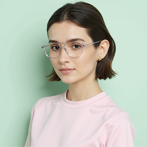 Lenskart Air Crystal Transparent Full Rim Square right side Lenskart Air Crystal Transparent Full Rim Square right side