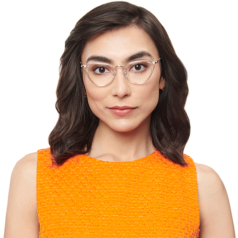 Lenskart Studio Online Crystal Transparent Full Rim Cat Eye left side