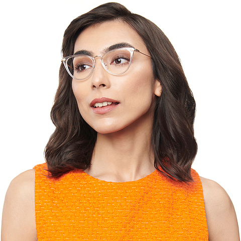 Lenskart Studio Online Crystal Transparent Full Rim Cat Eye right side