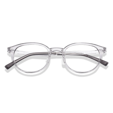 Lenskart Crystal Transparent Full Rim Round left side