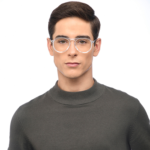 Lenskart Air Online Crystal Transparent Full Rim Aviator right side