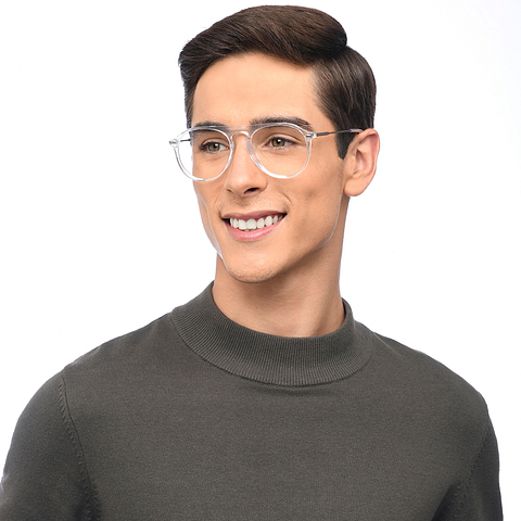 Lenskart Air Online Crystal Transparent Full Rim Aviator left side