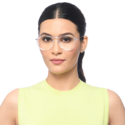 Lenskart Air Online Crystal Transparent Full Rim Aviator right side