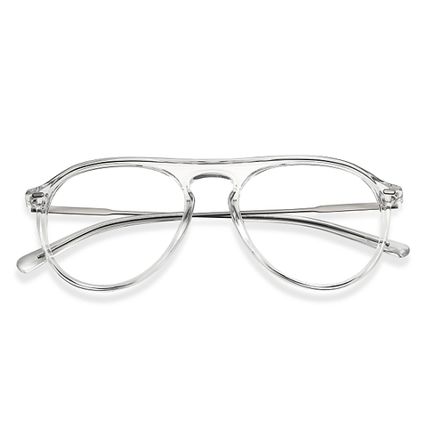 Lenskart Air Online Crystal Transparent Full Rim Aviator left side