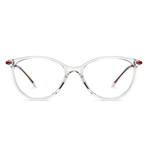 Lenskart Air Online Crystal Transparent Full Rim Cat Eye left side