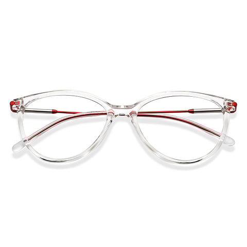 Lenskart Air Online Crystal Transparent Full Rim Cat Eye left side