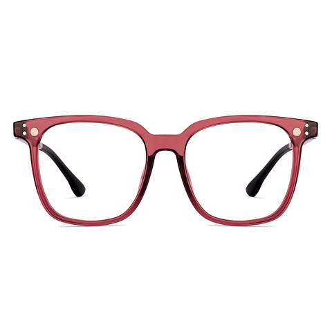 Lenskart Air Online Pink Transparent Full Rim Square left side