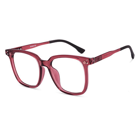 Lenskart Air Online Pink Transparent Full Rim Square right side