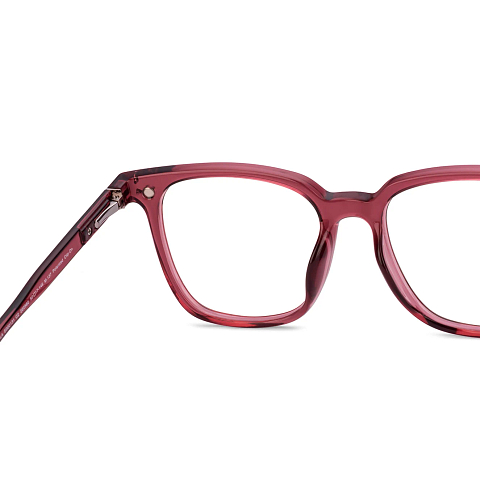 Lenskart Air Online Pink Transparent Full Rim Square left side