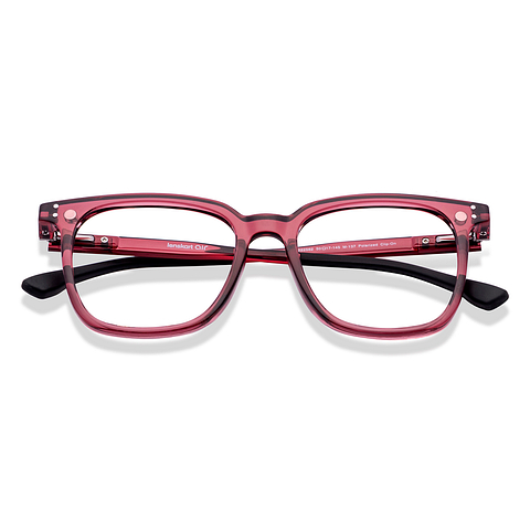 Lenskart Air Online Pink Transparent Full Rim Square left side