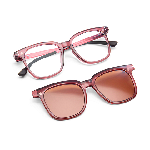 Lenskart Air Online Pink Transparent Full Rim Square right side
