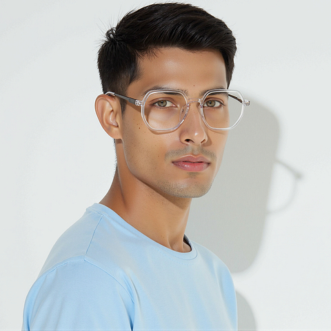 Lenskart Air Crystal Transparent Full Rim Geometric right side Lenskart Air Crystal Transparent Full Rim Geometric right side