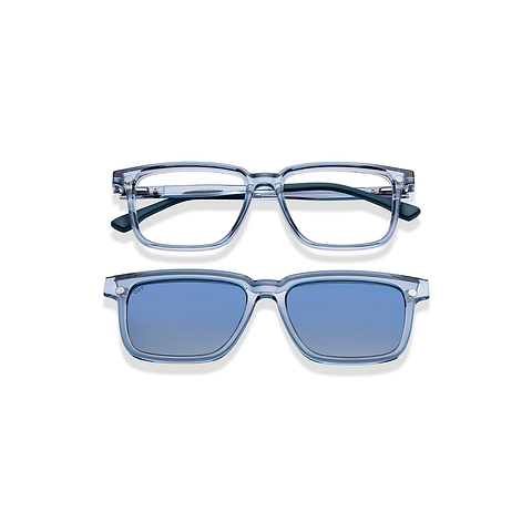 Lenskart Air Blue Transparent Full Rim Rectangle left side Lenskart Air Blue Transparent Full Rim Rectangle left side