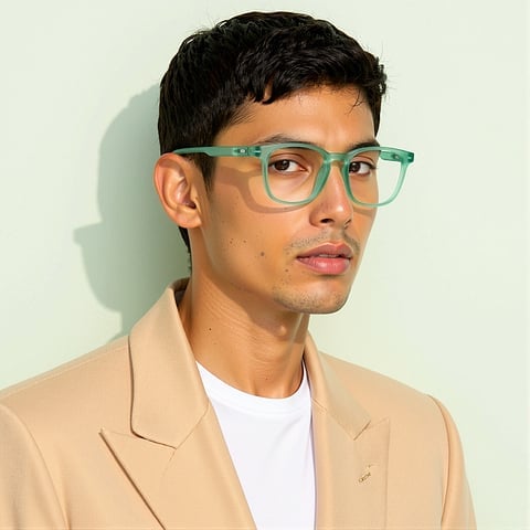 Lenskart Hustlr READERS Turquoise Full Rim Square right side