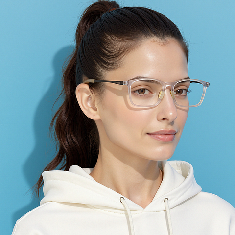 Lenskart Air White Full Rim Rectangle right side