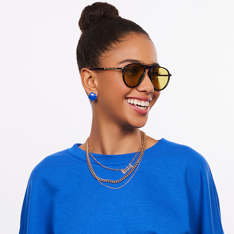 Lenskart Studio Online Black Blue Full Rim Aviator right side