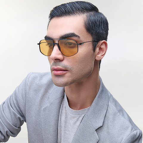 Lenskart STUDIO Black Full Rim Geometric right side