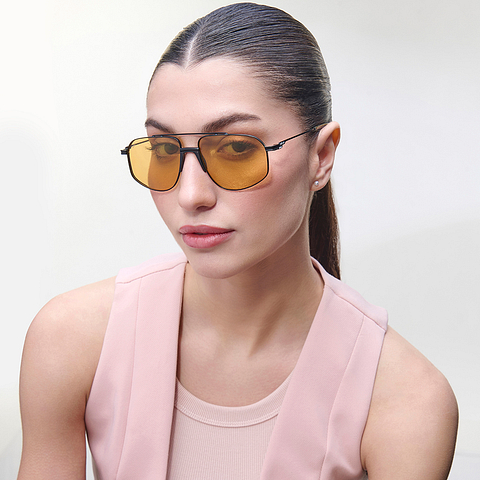 Lenskart STUDIO Black Full Rim Geometric left side