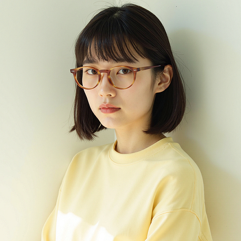 Lenskart Yellow Full Rim Round left side