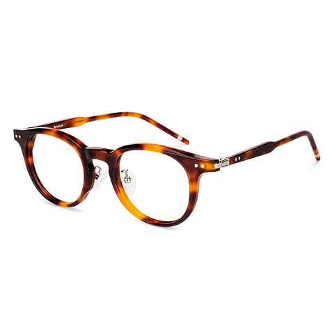 Lenskart Yellow Tortoise Full Rim Round left side