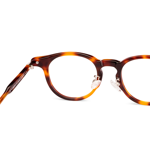 Lenskart Yellow Tortoise Full Rim Round left side