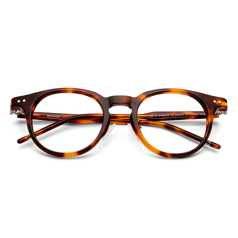 Lenskart Yellow Tortoise Full Rim Round right side