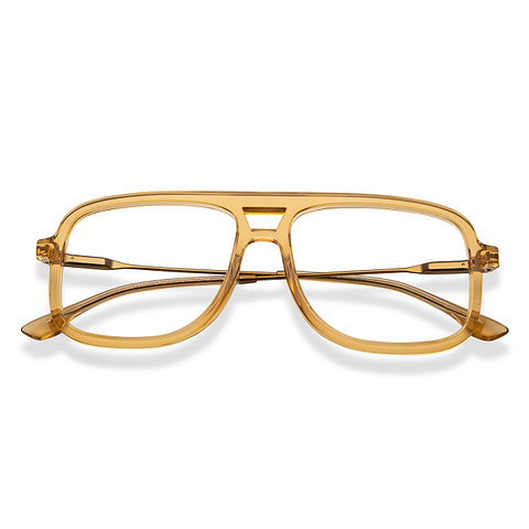 Lenskart Studio Online Yellow Transparent Full Rim Square left side